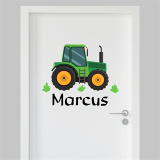 Dörrklistermärken traktor grön