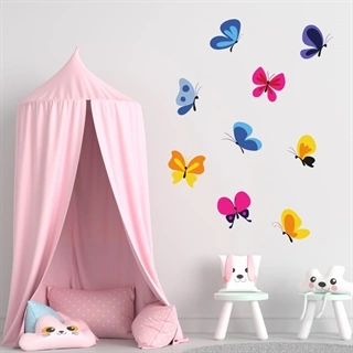 väggdekaler fjärilar i många vackra olika färger