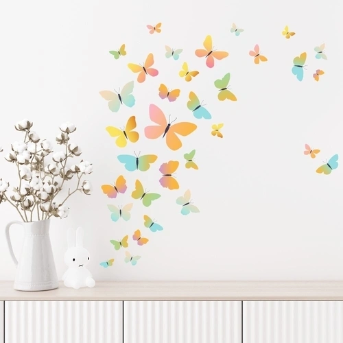 Vackra eleganta väggdekor fjärilar i flera nyanser