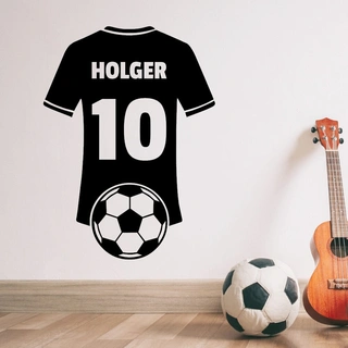 Football Player tröja eget namn - Wallsticker