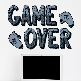 Game over med Controller - Wallsticker 