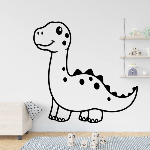 Den söta dinosaurien som väggdekal för barnrum