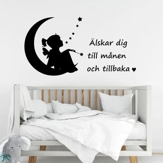 Älskar dig till månen  - Väggdekor