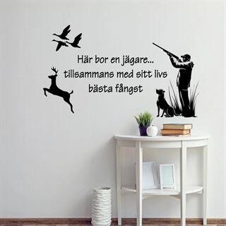 Väggdekor - Här bor en jägare…