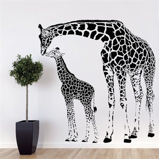 Wallstickers - Giraffe med föl - Wallstickers