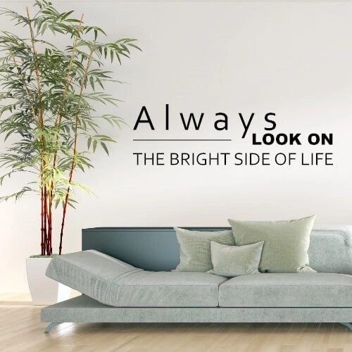 Wallstickers med text - Always look on the bright side