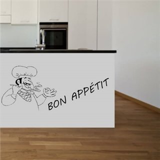 wallstickers med text bon appétit