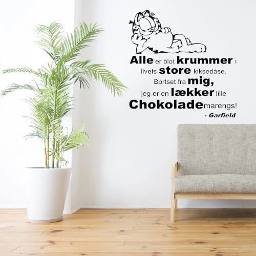 Wallstickers med text Världen är en kakburk