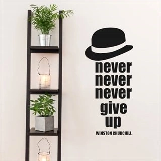 Never never give up - Väggdekor