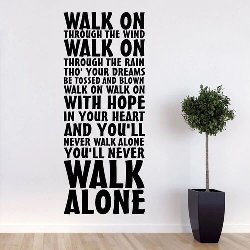 Wallsticker med Liverpools fotbollslags sång You'll never walk alone