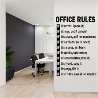 Office Rules - Väggdekor