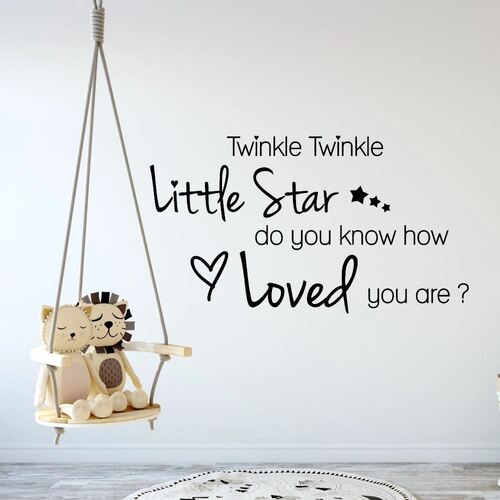 Wallstickers med texten Twinkle twinkle little Star