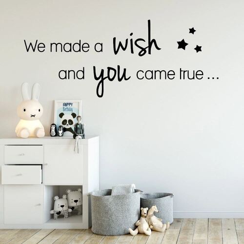 Wallsticker med texten We Made a Wish